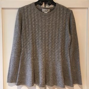 NWT cashmere peplum sweater
